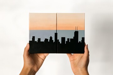 hand holding a building