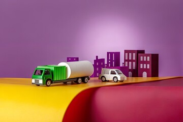 Green Logistic Transport Vector Sustainable, Net Zero & Eco Friendly Global Shipping Designs