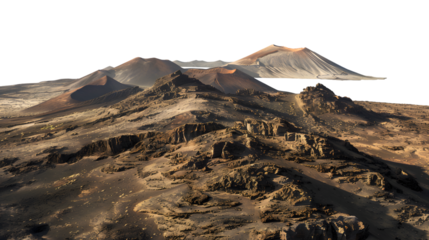 High View of Lanzarote Island Landscape Captured in 20XX