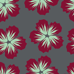 Exotic hand drawn flowers, seamless patterns with floral for fabric, textiles, clothing, wrapping paper, cover, banner, home decor, abstract backgrounds