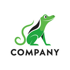 Creative Green Lizard Logo Design for Modern Company