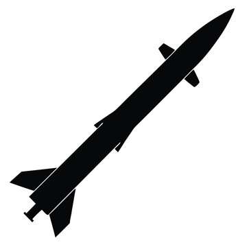 recommend clip art: Rocket launcher silhouette vector isolated on white background