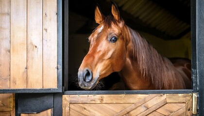 Horse in Stable Beautiful Horse Portrait of Horse