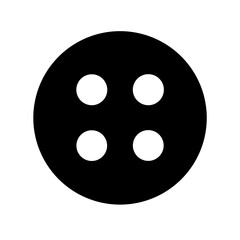 Sewing Button with Stitch Holes Icon Design