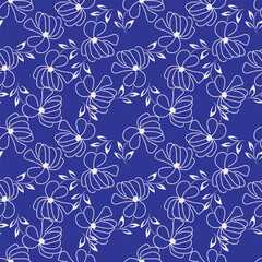 Christmas floral seamless pattern with decorative bouquets, festive background, winter wallpaper, gift paper
