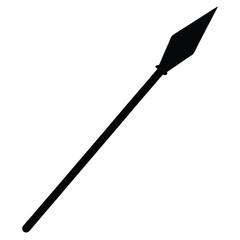 Spear silhouette vector isolated on white background 
