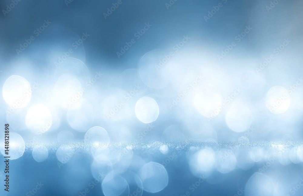 Poster abstract blue bokeh with light shining for elegant and dreamy soft background