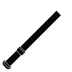 Tonfa silhouette vector isolated on white background 