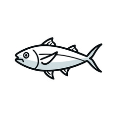 Fish Drawing: Simple Design of Fish on Black