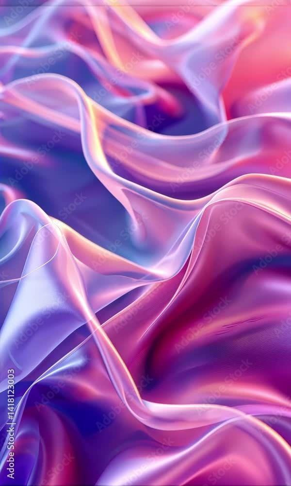 Poster colorful flowing textures with soft light creating an abstract visual experience