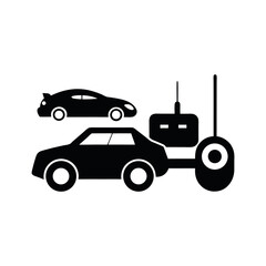 Naklejka premium Remote Control Cars Silhouette Vector
