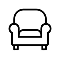 Single Armchair with Rounded Arms Icon Design