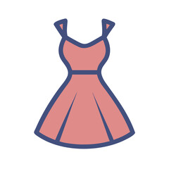Sleeveless Dress with Flared Skirt Icon Design