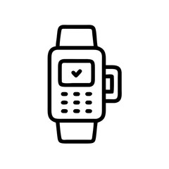 Smartwatch with Payment Terminal Icon Design