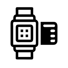 Smartwatch with Payment Terminal Icon Design