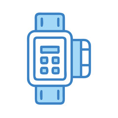 Fototapeta premium Smartwatch with Payment Terminal Icon Design
