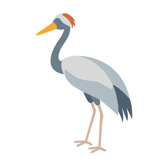 Cartoon Crane illustration on a black background