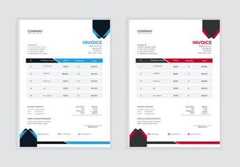 A bundle of templates of Invoice template, modern template,  modern design, perfect for creative professional business.