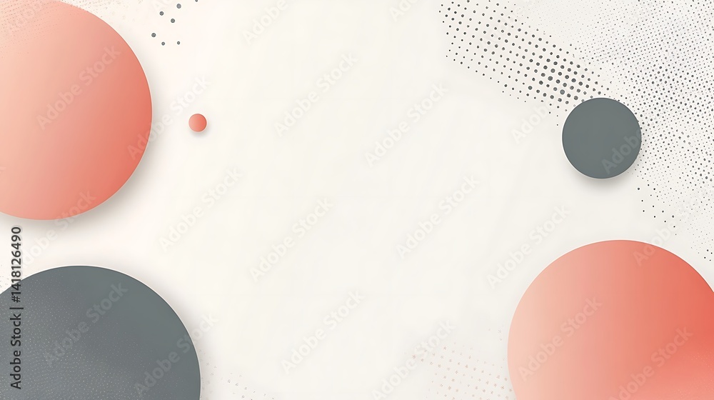 Poster abstract red and gray circles design, abstract design with red and gray circles on a white backgroun