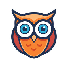 Stylish Vector Owl Illustration on Black Background