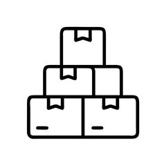 Stack of Shipping Documents with Boxes Icon Design