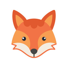 Cartoon Fox Face Icon Graphic Vector Illustration