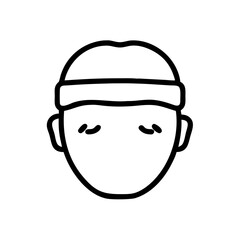 Sweatband for Forehead Absorption Icon Design