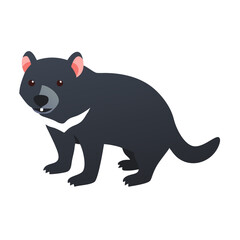 Cartoon Tasmanian Devil Illustration on Black Background