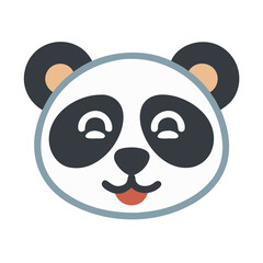 Cute Panda Face Expression with Black Background