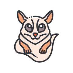 Cute Cartoon Spectral Tarsier Vector Image Illustration