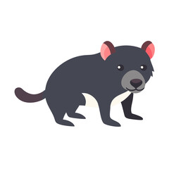 Cartoon Tasmanian Devil Illustration with Black Background Image