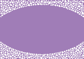 ハート柄の背景 紫系の単色 白抜き ハート