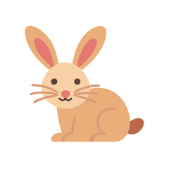 Cute cartoon bunny illustration on black background image