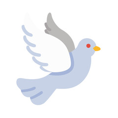 Dove icon illustration: peace, hope, freedom, and spirituality