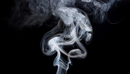 Smoke or fog isolated on black background