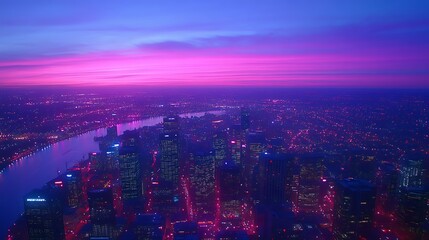 Obraz premium Cityscape at Dusk