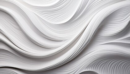 Obraz premium White wave plaster texture Light modern abstract background