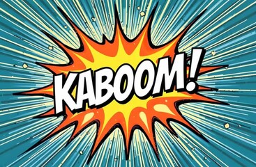 Kaboom comic pop art explosion background - Powered by Adobe