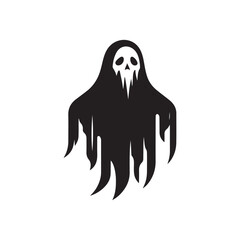 ghost vector silhouette clip art logo illustration