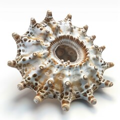 Fototapeta premium Intricate, star-shaped seashell, showcasing complex textures.