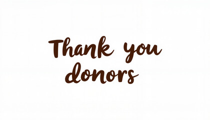 Fototapeta premium Elegant thank you donors illustration with minimalist style, gratitude