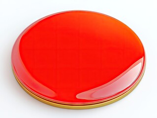 Red glossy button