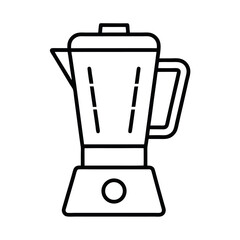 Electric Blender Outline Vector Art