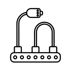 Wire Cable Organizer Outline Vector Art