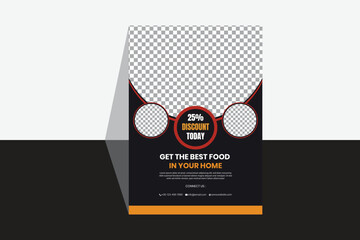 Modern Food menu flyer design template