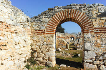 Ancient Ruins at archaeological area of Philippi,  Greece