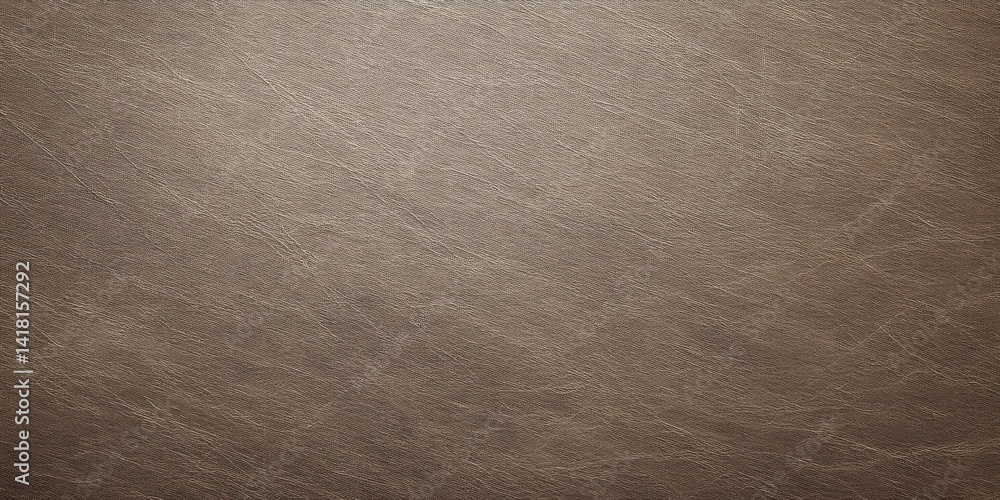 Poster close-up of a brown leather surface with a subtle textured pattern, ideal for backgrounds and design