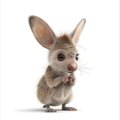 Obraz premium Adorable marsupial, digitally rendered in full color.