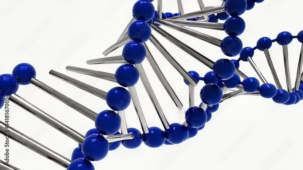 Poster 3d model of a double helix dna structure.