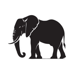 Elegant Shadows of the Wild: A Stunning Collection of African Elephant Vector Silhouettes Celebrating Strength, Grace, and the Iconic Presence of Africa’s Gentle Giants in Design
